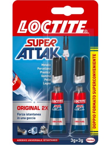 Κόλλα Loctite Super Attak Original 3Gr + 1 Δώρο