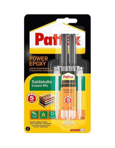 Pattex Power Epoxy Εποξική Κόλλα 2 Συστατικών 12gr