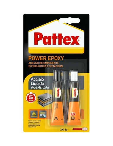 Pattex Εποξική Υγρό Κόλλας Μετάλλων 2 Συστατικών 30gr