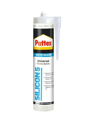 Pattex Silicon 5 Σφραγιστική Σιλικόνη Αντιμουχλική Διάφανη 280ml