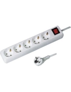 5-position Outlet adapter 5 white EUROLAMP