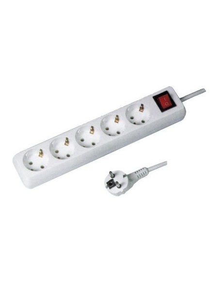 5-position Outlet adapter 5 white EUROLAMP