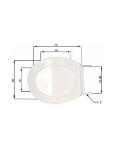 Lamaplast WC 6 Καπάκι Λεκάνης Πλαστικό 41x35.7cm Λευκό 2