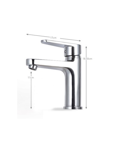 Chrome Look washbasin faucet