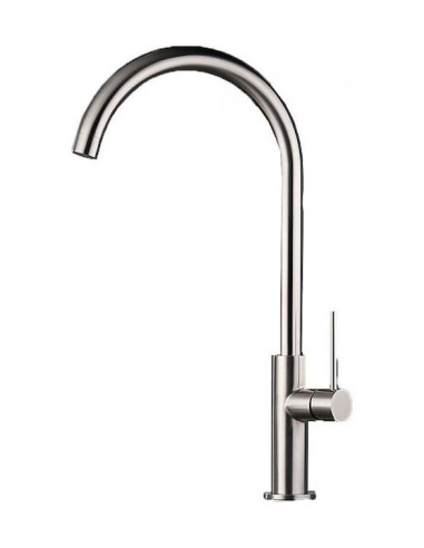 Eurorama 702515 Tall Countertop Kitchen Faucet Inox Silver