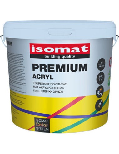 Isomat Premium Acryl Plastic Paint for Exterior Use 3lt